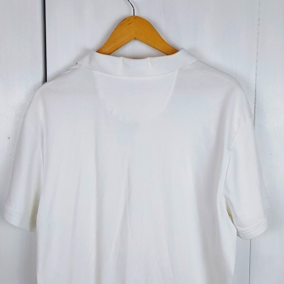 Calvin Klein White Liquid Touch Ultra Soft Mens White Polo CK Preppy Academia XL - Picture 7 of 11